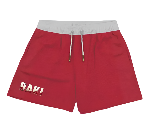 Baki The Grappler - Hanma Baki Red Shorts