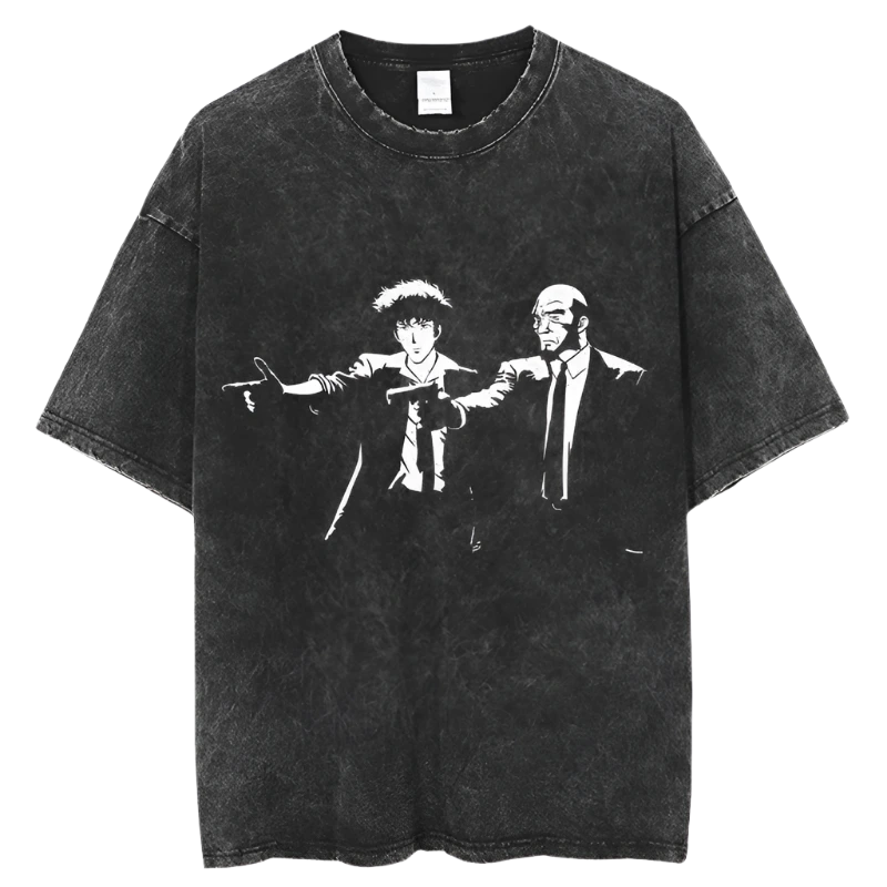 Cowboy Bebop - Spike and Jet Vintage Oversized T Shirt