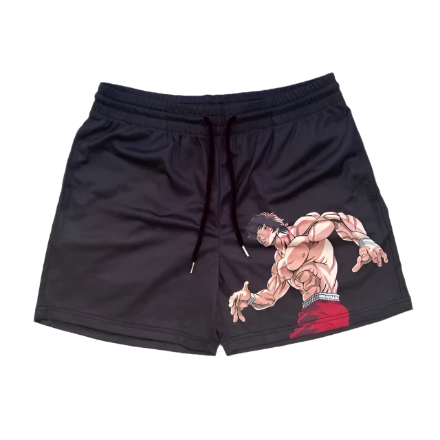 Baki the Grappler-Hanma Baki Print Shorts