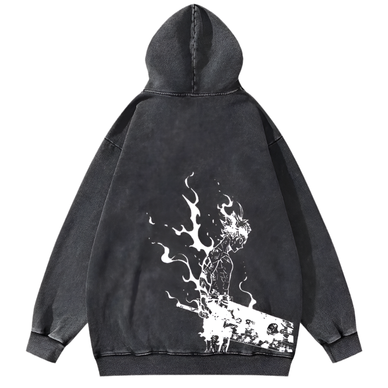 Black Clover - Asta Flames Vintage Hoodie