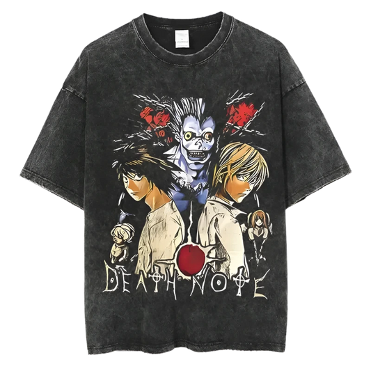 Death Note - L, Ryuk and Light Vintage Oversized T-shirt