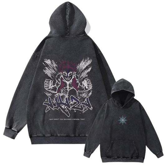 Demon Slayer - Akaza Upper Moon 3 Vintage Hoodie