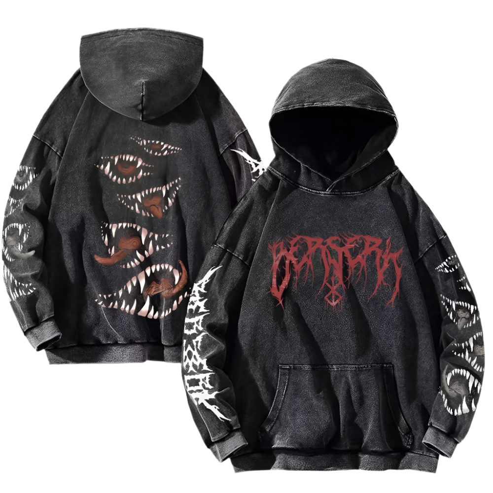 Berserk Guts Teeth Vintage Hoodie