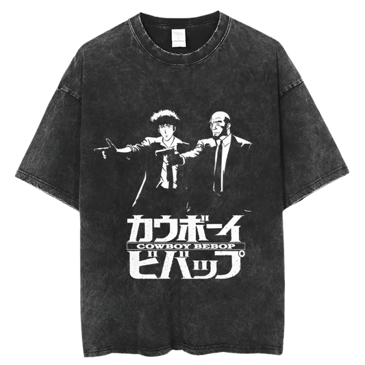 Cowboy Bebop - Spike and Jet Vintage Oversized T Shirt