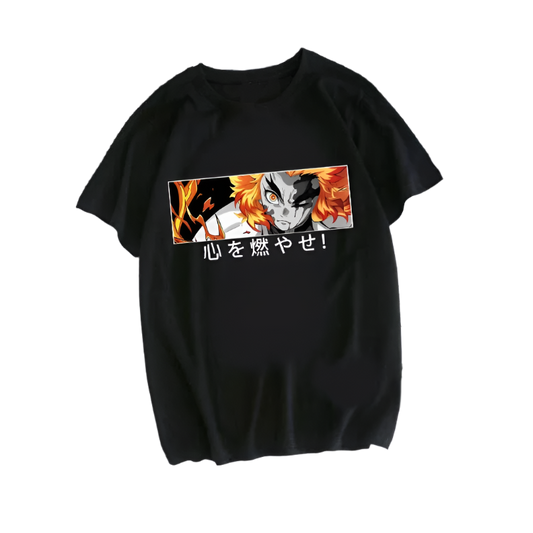 Demon Slayer Rengoku 'Set your heart ablaze' T-Shirt