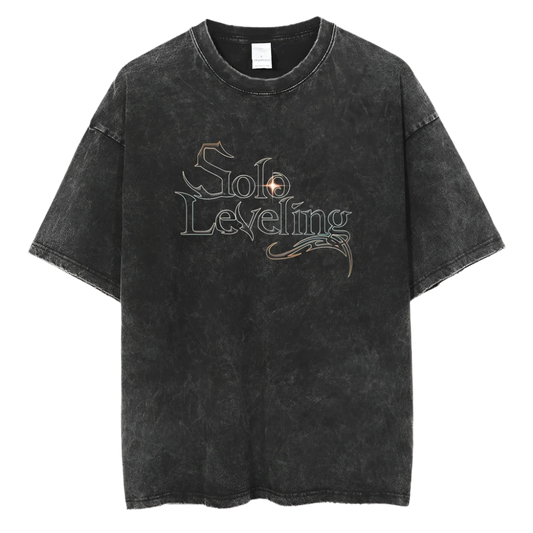 Solo Leveling - Logo Vintage Oversized T-Shirt