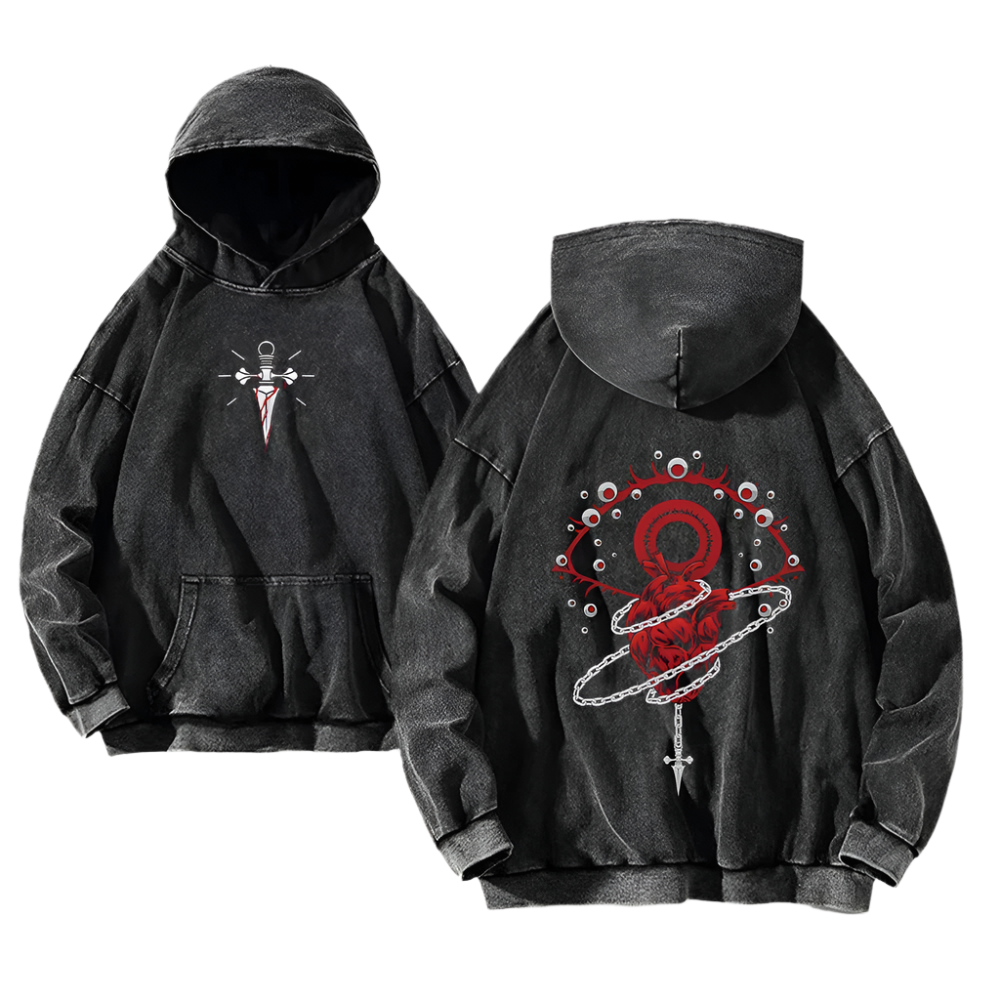 Hunter x Hunter - Kurapika Chain Heart Vintage Hoodie