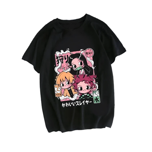 Demon Slayer Chibi Nezuko, Zenitsu ,Tanjiro T-Shirt