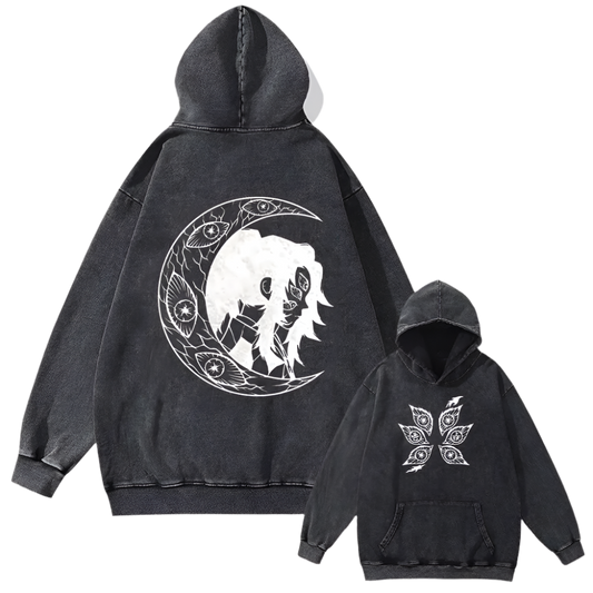 Demon Slayer - Kokushibo Cresant Moon Vintage Hoodie