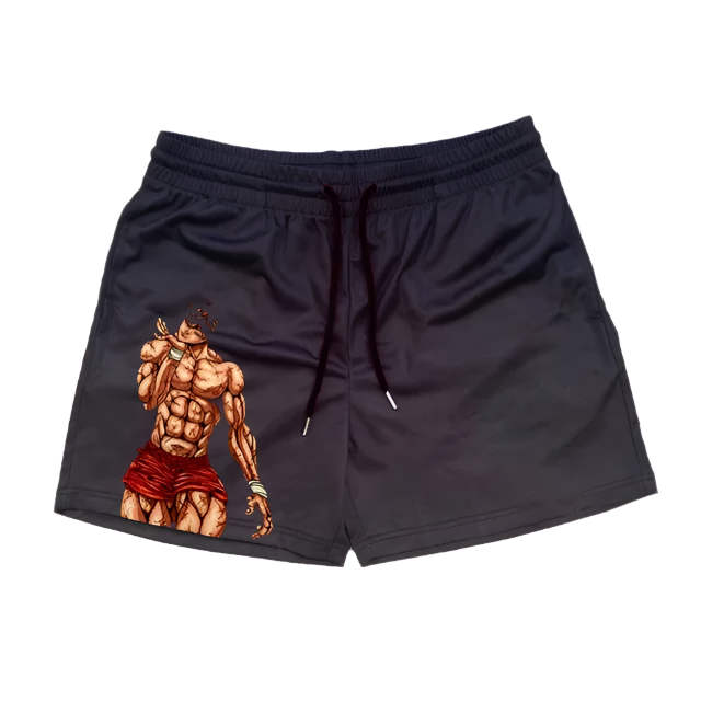 Baki the Grappler-Hanma Baki Print Shorts