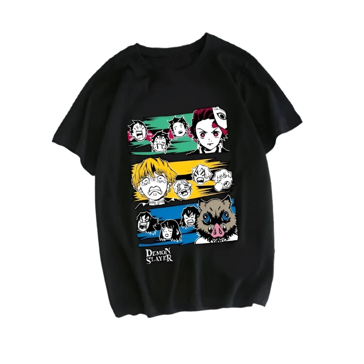 Demon Slayer Tanjiro, Zenitsu and Inosuke emotes T-Shirt