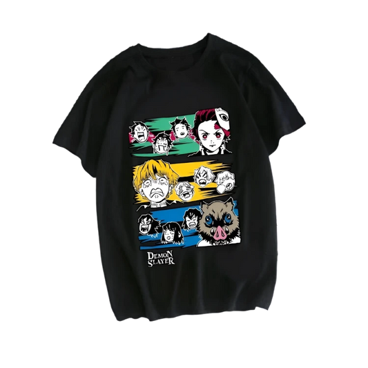 Demon Slayer Tanjiro, Zenitsu and Inosuke emotes T-Shirt