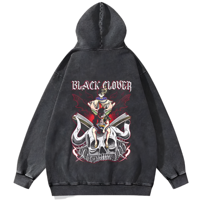 Black  Clover - Asta Skull vintage hoodie